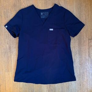 FIGS Catarina 1 pocket Scrub Top in Navy